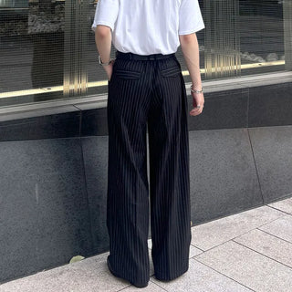 Striped wide slacks