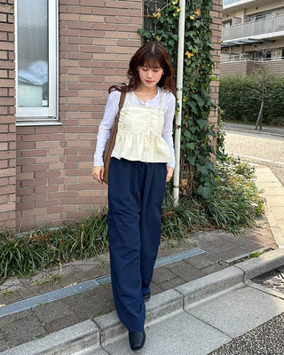 Side-ribbon cargo pants