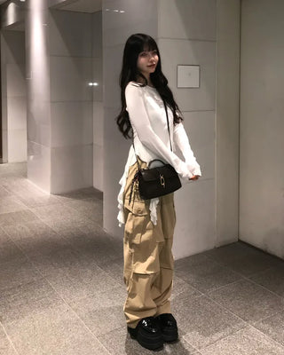 Waist String Cargo Pants
