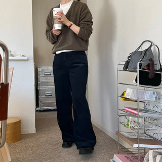 Alpaca V-neck knit