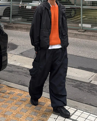 Rib-knit crew neck