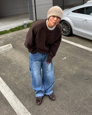 Double knee carpenter denim pants