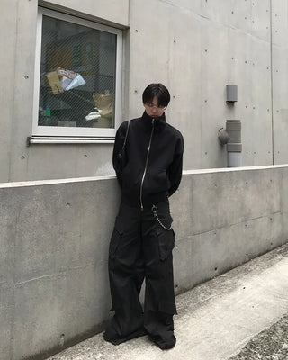 High-neck zip jacket