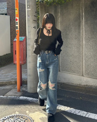 Vintage wide-fit denim pants