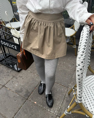 Gathered mini skirt