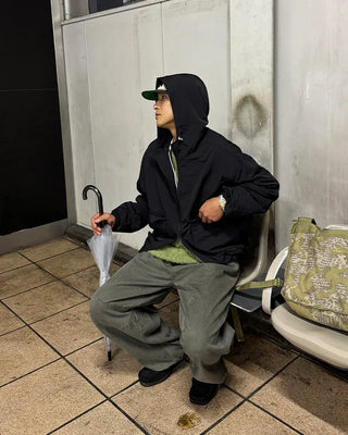 Nylon pocket windbreaker