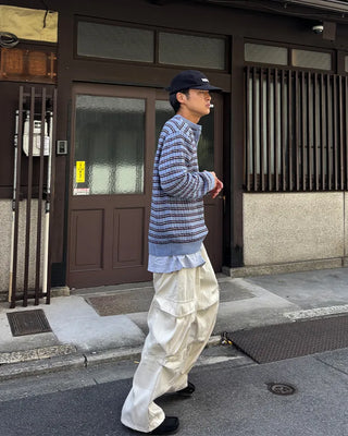 Cargo wide drawstring pants