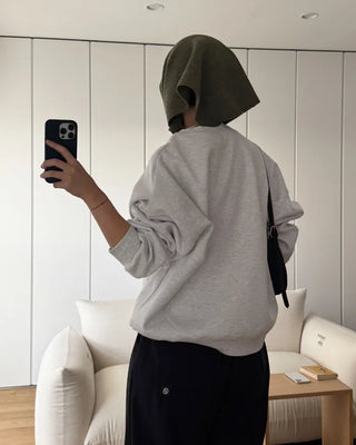 Fleece-lined balloon sweatshirt