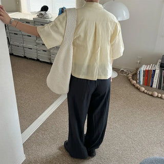 Pocket Linen Half-Sleeve Shirt