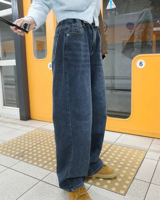Side seam denim pants
