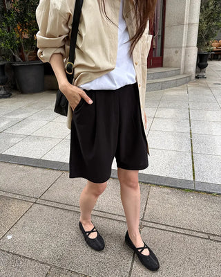 Flared Bermuda shorts