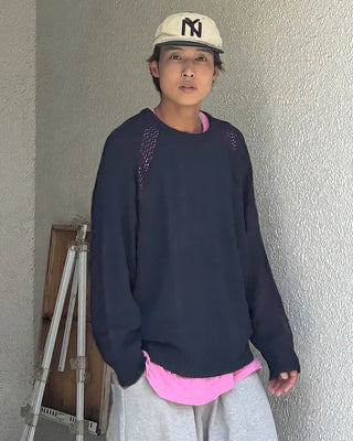Loose-fit raglan knit