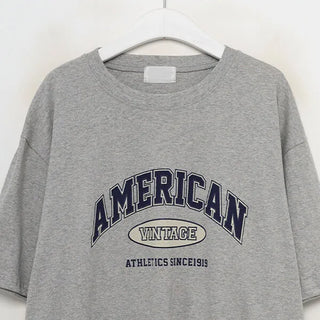 (Unisex) American Print Short-Sleeve T-Shirt
