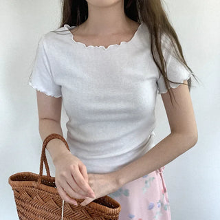 [5 colors] Wave Short-Sleeve T-Shirt