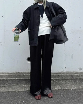 Washed pocket work jacket