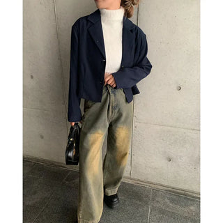 Yellow Wash Loose Fit Denim