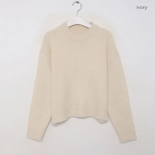 Brushed texture round knit