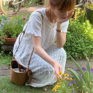 Flower short-sleeved T-shirt