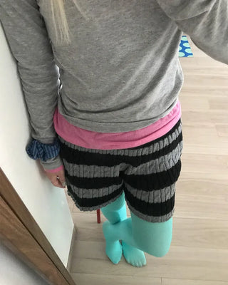 Striped knit shorts