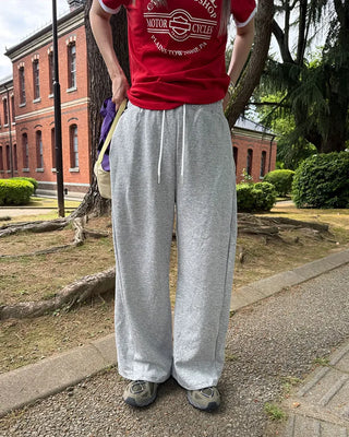 Side-tuck layered easy pants