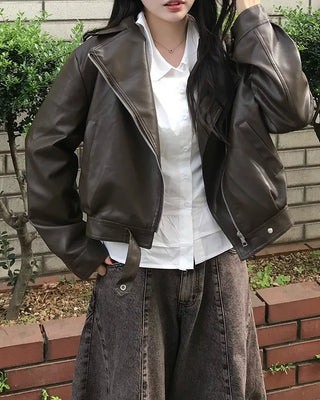 Crop Leather Jacket