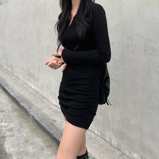 Mini shirring dress