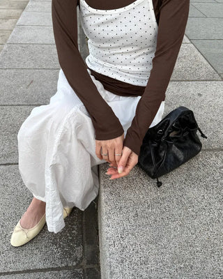 Gathered drawstring shoulder bag