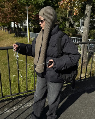 Checked padded jumper