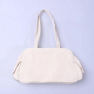 Two-pocket buckle shoulder bag