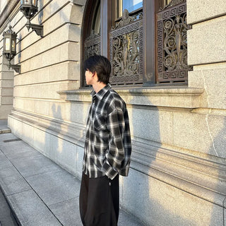 (Unisex) Oversized Check Shirt