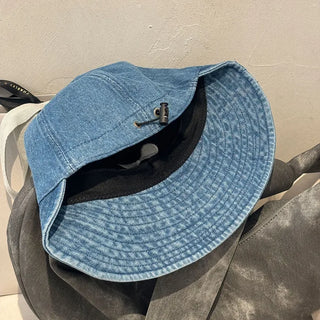 Ribbon Stitch Denim Cap
