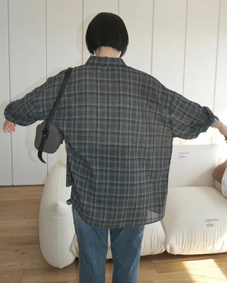 Linen check shirt