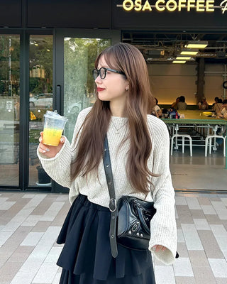 See-through oversized knit