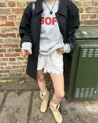 (ORIGINAL) SOFT Lettering Sweatshirt (Fleece-lined)