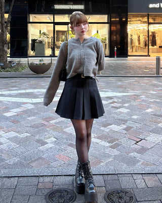 Crop Round Knit Cardigan