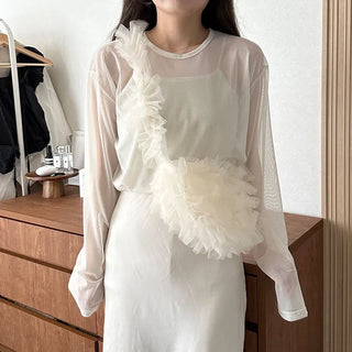 Loose-fitting sheer t-shirt