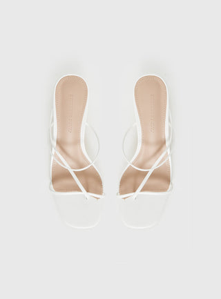 The Becka Heels White