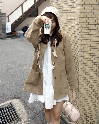 Single suede jacket