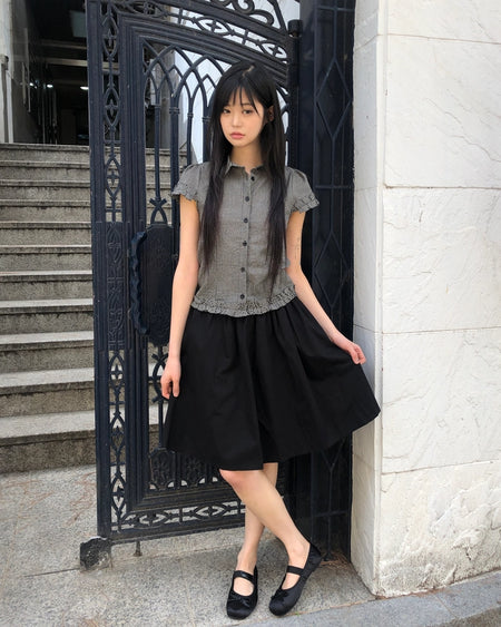 Flared midi skirt