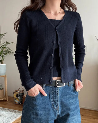 Punching knit ensemble