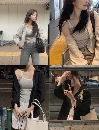 [5 colors] Striped Sleeveless