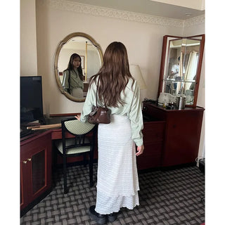 Lace long skirt