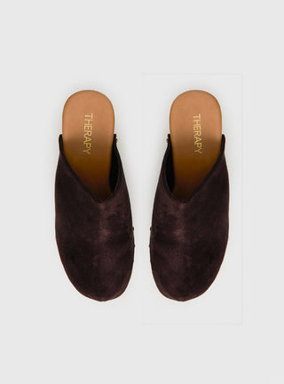 Therapy Banks Platform Clog Heels Brown