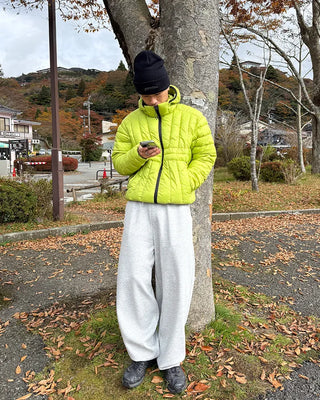 Curved wide sweatpants