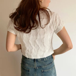 Lace cropped T