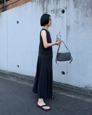 Checked long dress