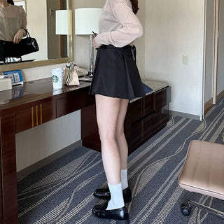 Pintuck mini skirt