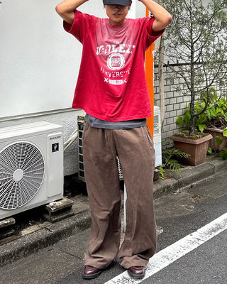 Unisex drawstring wide sweatpants