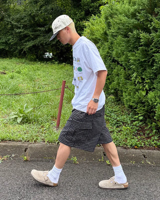 Checked cargo Bermuda shorts