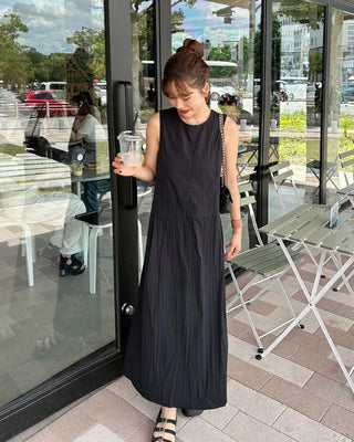 Back-string long dress